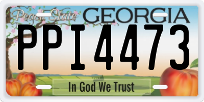 GA license plate PPI4473