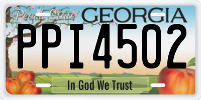 GA license plate PPI4502