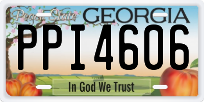 GA license plate PPI4606