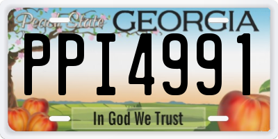 GA license plate PPI4991