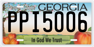 GA license plate PPI5006