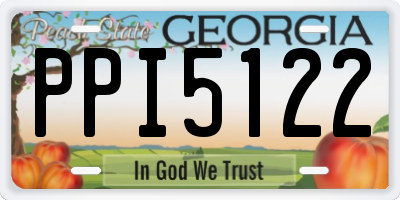 GA license plate PPI5122