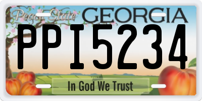 GA license plate PPI5234