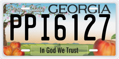 GA license plate PPI6127