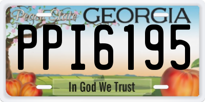 GA license plate PPI6195