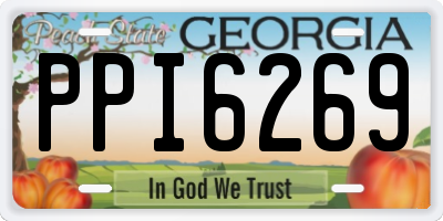 GA license plate PPI6269