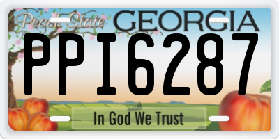 GA license plate PPI6287