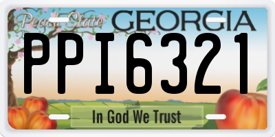 GA license plate PPI6321