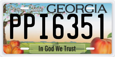 GA license plate PPI6351