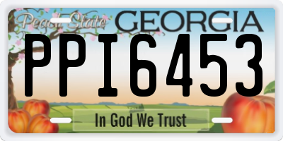 GA license plate PPI6453