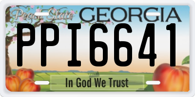 GA license plate PPI6641