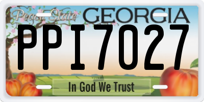 GA license plate PPI7027