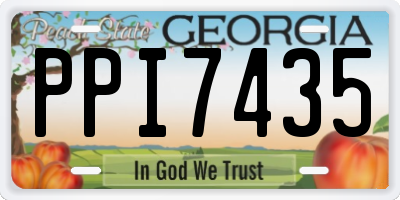 GA license plate PPI7435