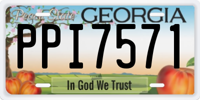 GA license plate PPI7571