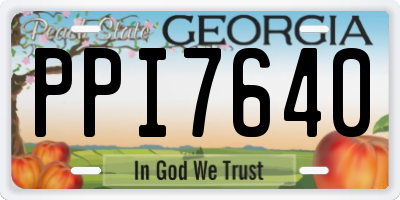 GA license plate PPI7640