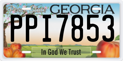 GA license plate PPI7853