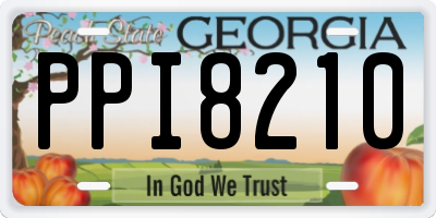 GA license plate PPI8210
