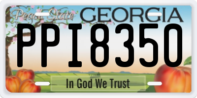 GA license plate PPI8350