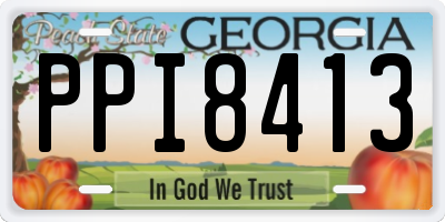 GA license plate PPI8413