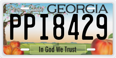 GA license plate PPI8429