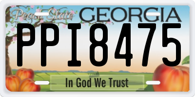 GA license plate PPI8475