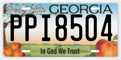 GA license plate PPI8504