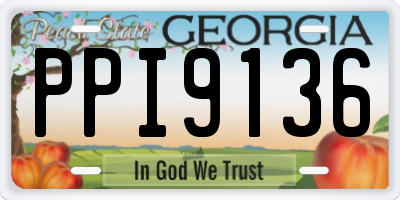 GA license plate PPI9136
