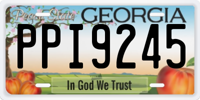 GA license plate PPI9245