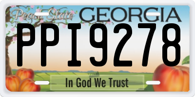 GA license plate PPI9278