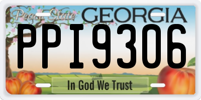GA license plate PPI9306