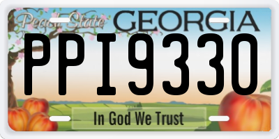 GA license plate PPI9330