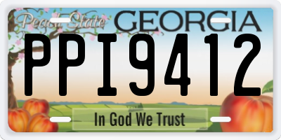 GA license plate PPI9412