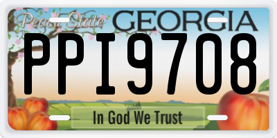GA license plate PPI9708
