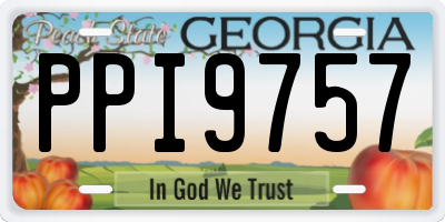 GA license plate PPI9757