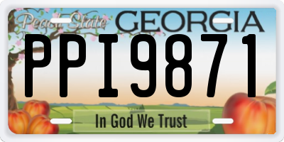 GA license plate PPI9871