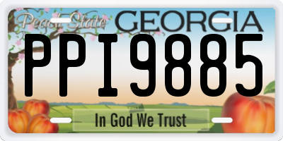 GA license plate PPI9885