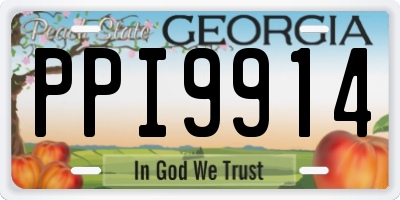 GA license plate PPI9914