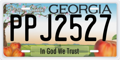 GA license plate PPJ2527