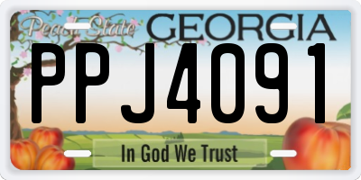 GA license plate PPJ4091