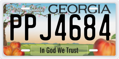 GA license plate PPJ4684