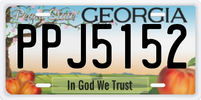 GA license plate PPJ5152