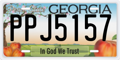 GA license plate PPJ5157