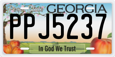 GA license plate PPJ5237