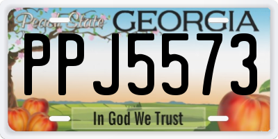 GA license plate PPJ5573
