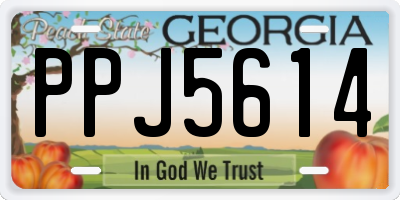 GA license plate PPJ5614