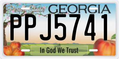 GA license plate PPJ5741