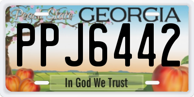 GA license plate PPJ6442