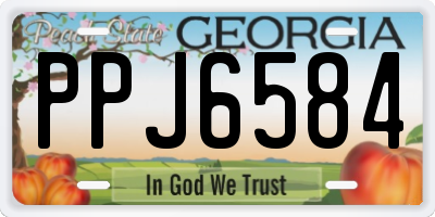 GA license plate PPJ6584