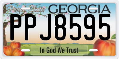 GA license plate PPJ8595