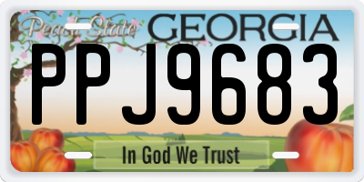 GA license plate PPJ9683